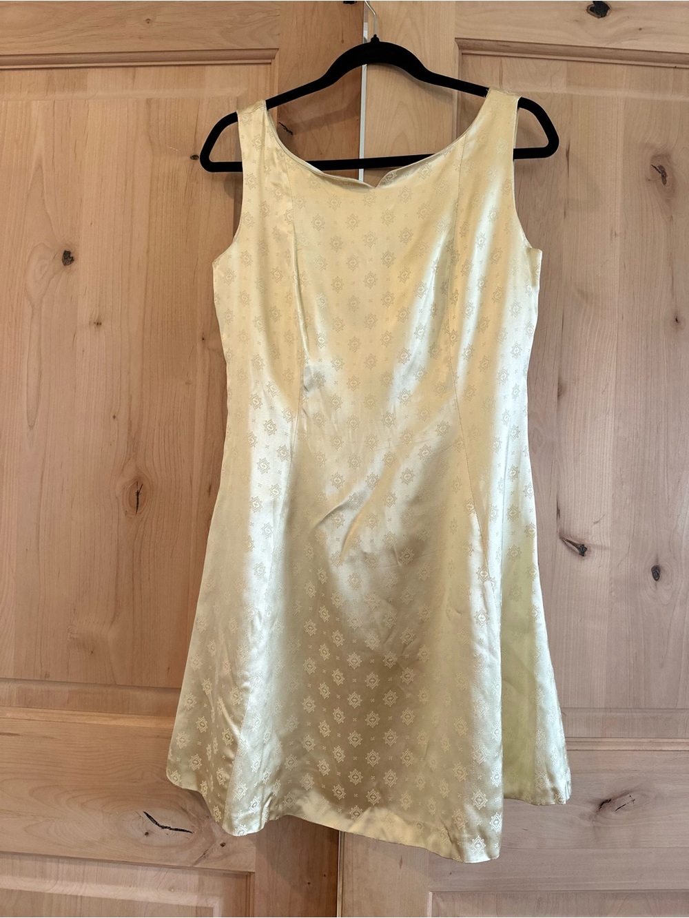 Paolo Pecora Milano pale yellow/gold jacquard mini dress